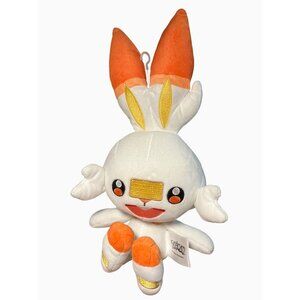 Pokémon Scorbunny Plush Toy  12" Tall  2021  Orange & White